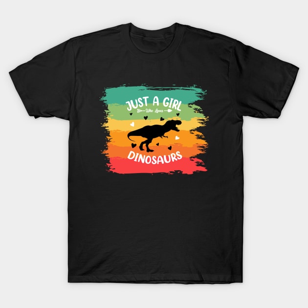 Just a girl who loves Dinosaurs 5 h T-Shirt by Disentangled